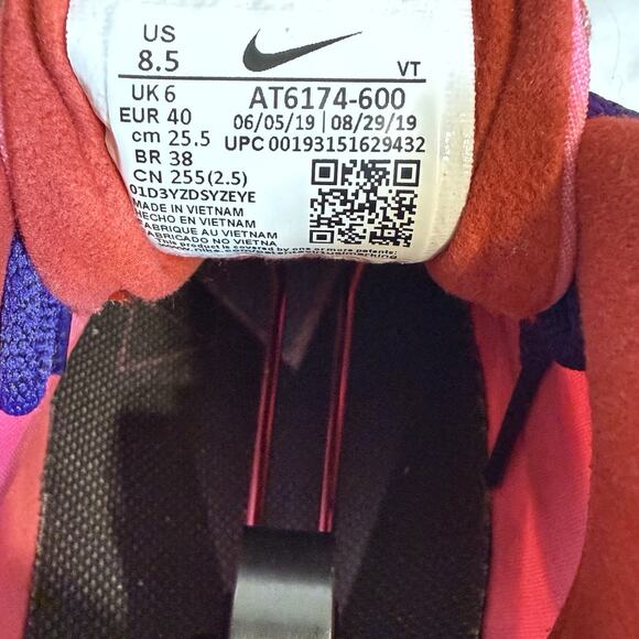 Nike Air Max 270 React Mystic Red Pink Women's Size 8.5 Athletic Sneakers - Picture 14 of 14